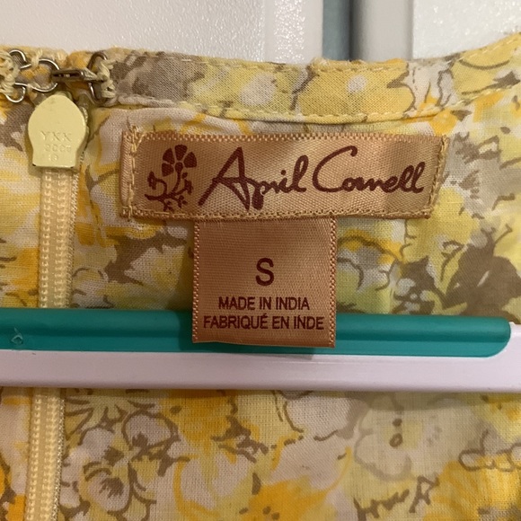 April Cornell Yellow Floral Dress (S) - Picture 3 of 4